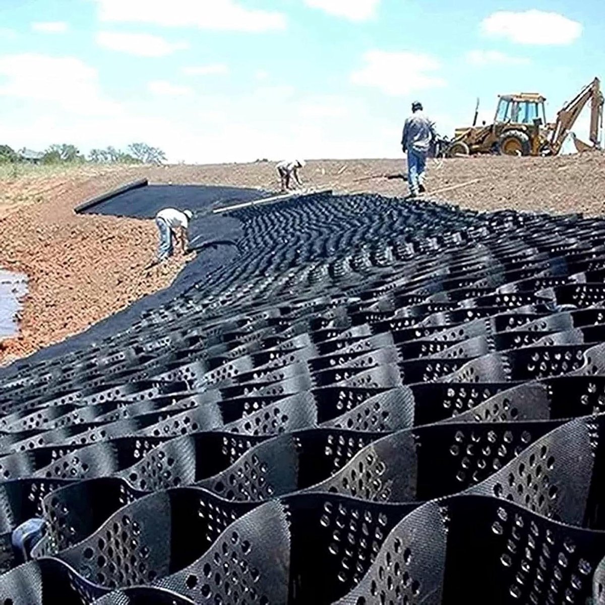 Grindrooster Stabilisatiesysteem - Wegbed O Rooster - Opritten Versterken - Hoge Belastbaarheid - 6 x 5 meter - Zwart