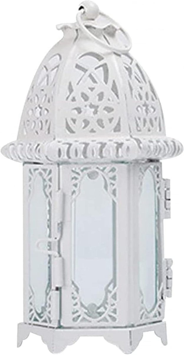 Holle Kandelaar - Draagbare Lantaarn - Decoratieve Sfeer - Europees Smeedijzer - 7 x 15.5 cm - Zwart