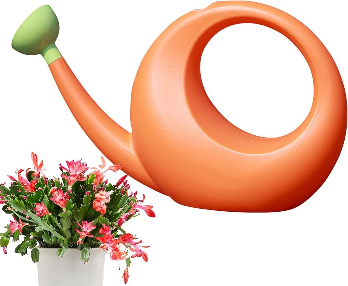 Decoratieve Gieter - Bloemenwaterkan - Planten Verzorgen - Elegante Gebogen Lijnen - 4 Liter - Oranje