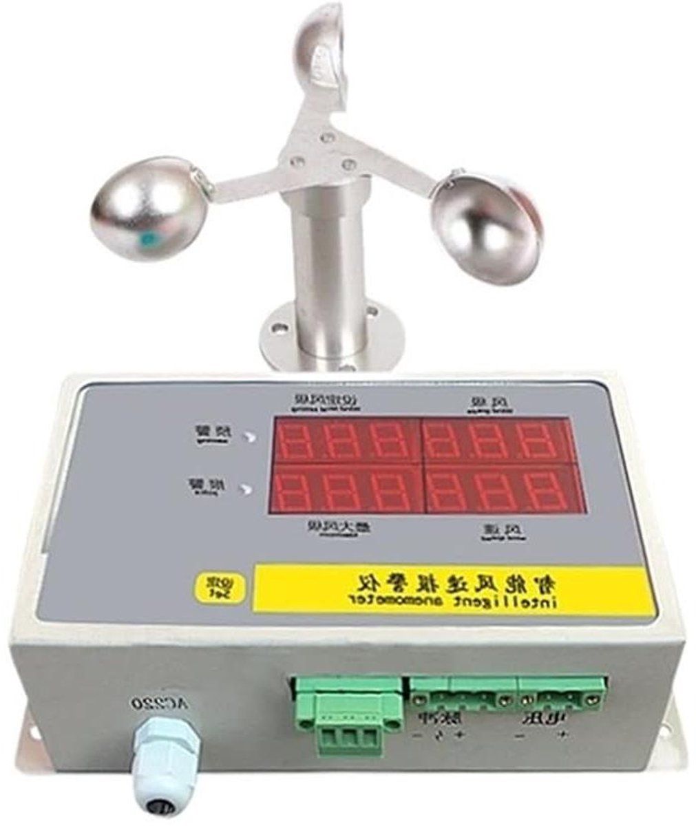 Weerstation Windsensor - Anemometer Instrument - Weersomstandigheden Monitoren - Draadloze Zonne-aangedreven - 8-in-1 Sensor - Grijs