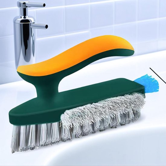 Voegenborstel - Spleetreiniger - Kieren Schoonmaken - Ergonomische Grip - 16L x 10B x 8H cm - Groen — afbeelding 3