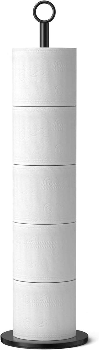 Vrijstaande Toiletpapier Houder voor Badkamer - Rvs Toiletrolopberger voor 4-6 Rollen, Ruimtebesparend en Stijlvol Design