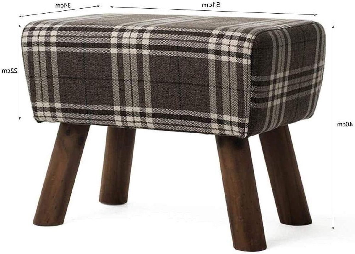 Voetsteun Ligstoel - Voetenbankje Krukje - Buiten Ontspannen - Niet Gemonteerd - 51 x 34 x 40 cm - Bruin