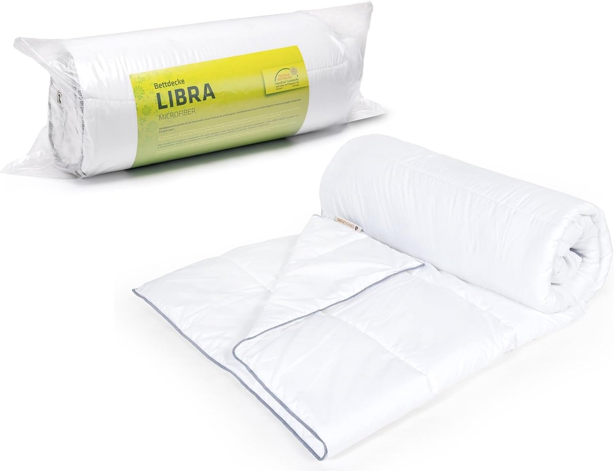 SnelShoppen - 200 x 220 Zomer Dekbed Anti-Allergisch - 100% Microvezel - Lichtgewicht Zomerdekbed voor Allergieën - Wasbaar 60 Graden - 1200 g Libra