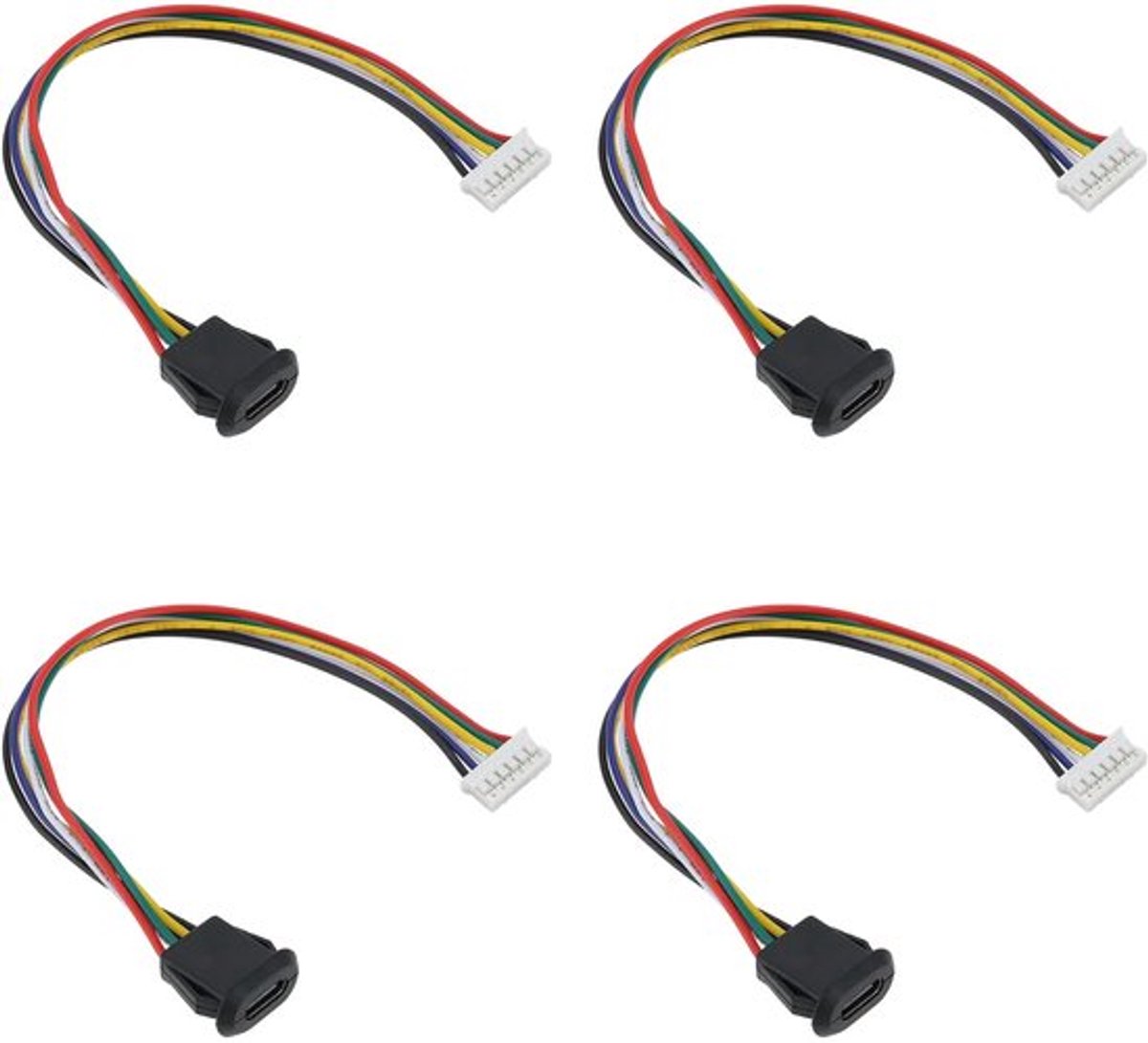 4PCS USB-C naar 6Pin Waterdichte Terminal Kabel USB-C Socket Pitch 2mm voor Verbinding met Mobiele Apparaten Laptops Tablets Elke Periferie Met Een Type-C Poort