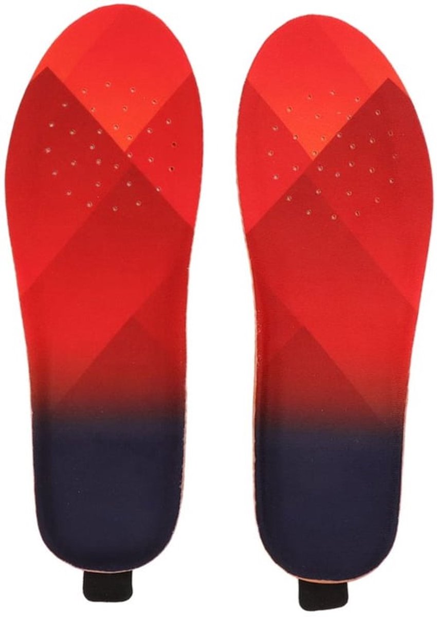 Thermische Inlegzolen, USB Oplaadbare Voetverwarmer met Afstandsbediening, 3 Temperatuurinstellingen, Elektrische Thermische Inlegzolen, Voetverwarmer (Maat 39-42), Rood