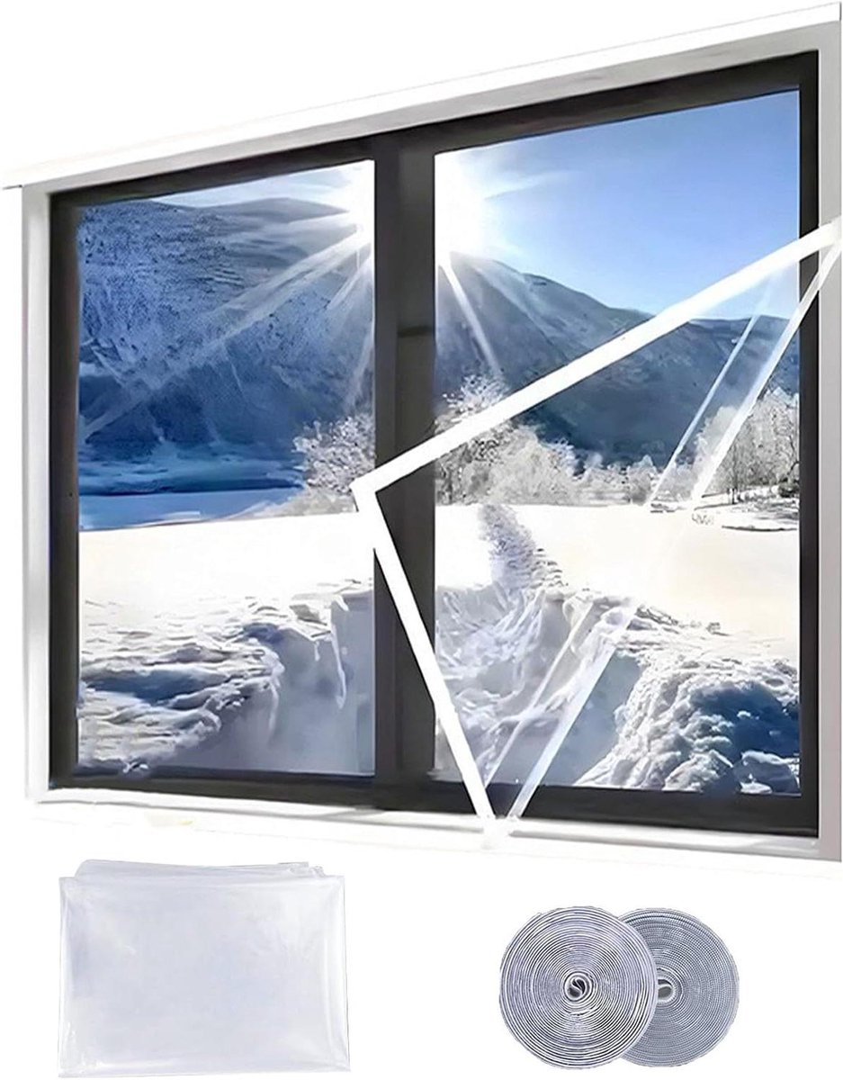 Raamisolatie Folie - Winterafdichting - Warmte Binnen Houden - Herbruikbaar Materiaal - 15