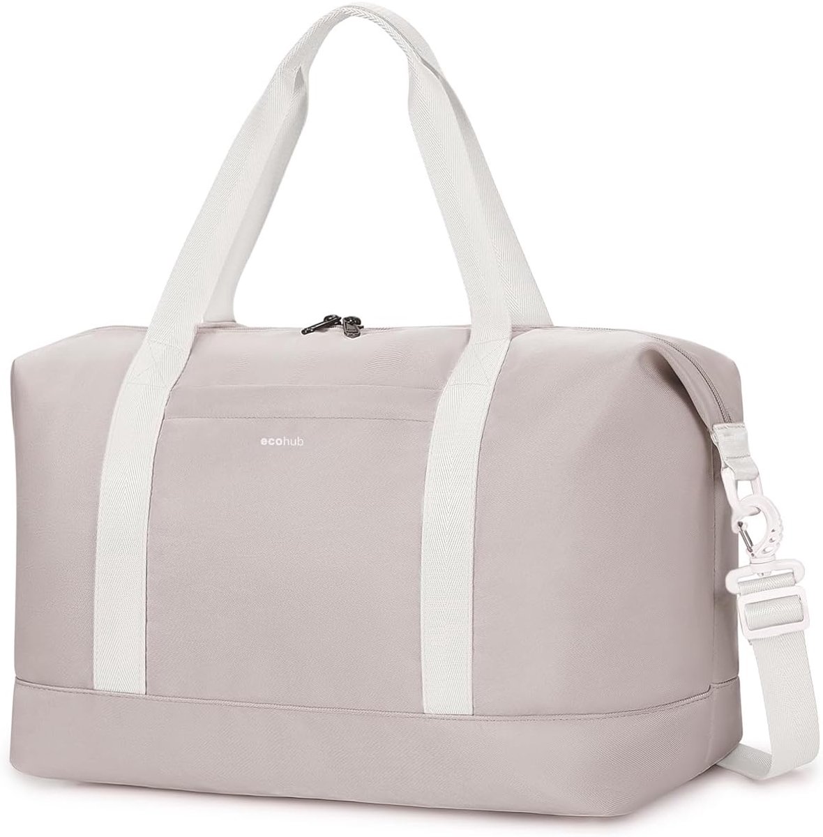 SnelShoppen - Handbagage Tas 40x30x20 cm - Opvouwbare Waterdichte Weekendtas - Lichtgewicht Sporttas - Gerecycled PET Duffel Bag - Beige - Ideaal voor