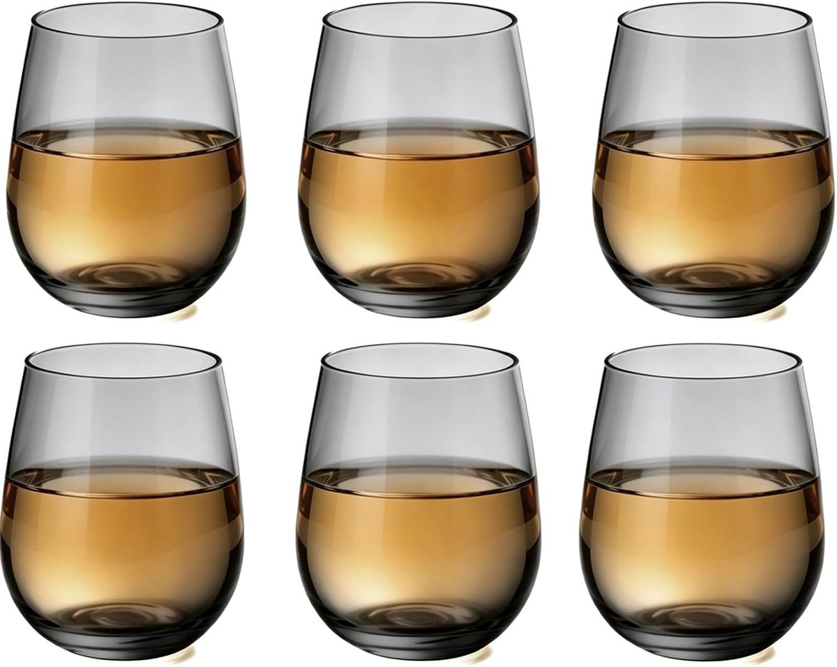 Thijox - Set van 6 Acryl Wijnglazen - Plastic Glazen Beker 20 oz - BPA-vrij en Vaatwasmachinebestendig - Perfect voor Feesten, Camping, Tuin en binnen