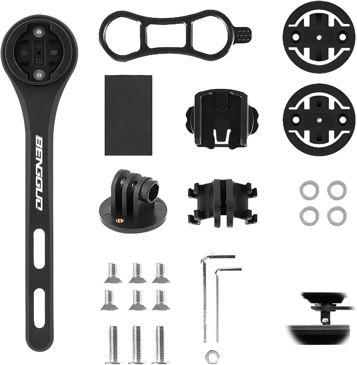 SnelShoppen - Out Front Bike Mount - Robuuste Fietscomputer Houder - Geïntegreerde Carbon Fiber Bevestiging - Compatibel met Sportcamera - Ideale Fiet