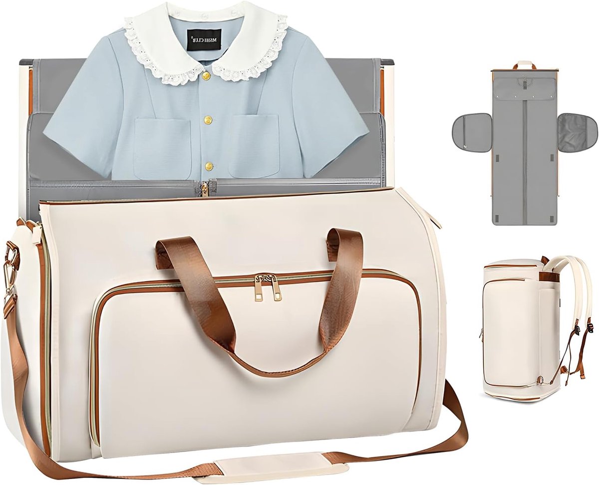 SnelShoppen - Vouwbare Reistas Hoogwaardige Kleding Tas Weekender Bag met Schoencompartiment en Anti-Kreuk Functie
