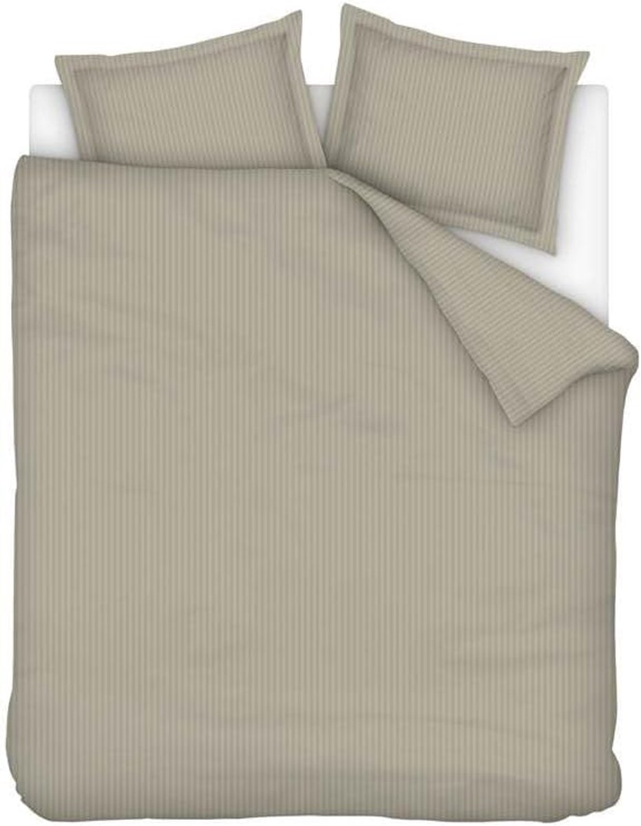 SnelShoppen - Dekbedovertrek 200x200/220 cm - Zacht Satijn-katoen - Luxe Dark Taupe Kleur - Ademend en Comfortabel voor elke Slaapkamer