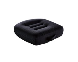 Autostoelverhoger - 40*40*9 cm - Ergonomisch orthopedisch zitkussen - Geschikt voor bureaustoelen, auto's en rolstoelen; kan ook als zitverhoger worden gebruikt - Zwart