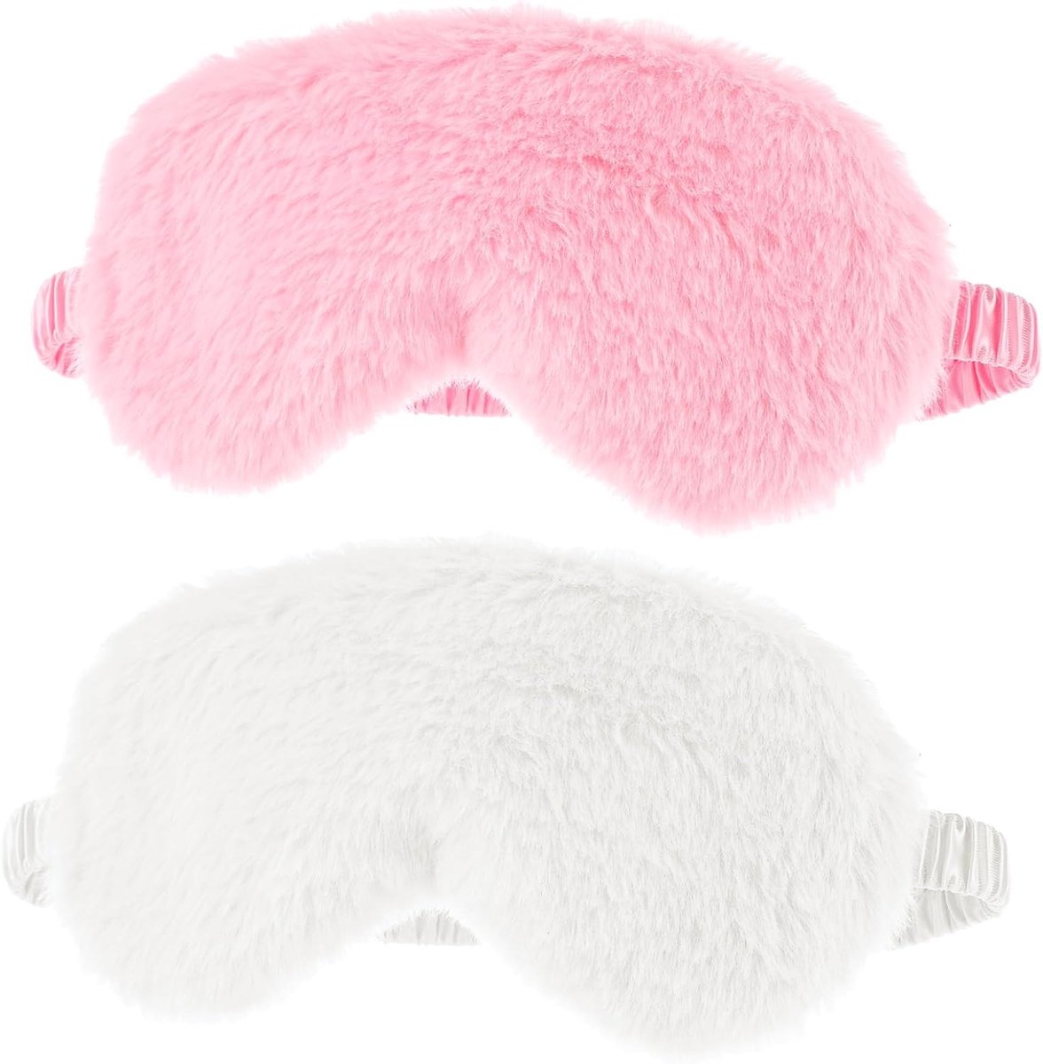 Thijox - Pluche Oogmasker Set 2 Stuks, Ultrazacht Verduisteringsslaapmasker voor Dames en Heren, Perfect voor Slaapdutjes en Feestaccessoires, Knuffel