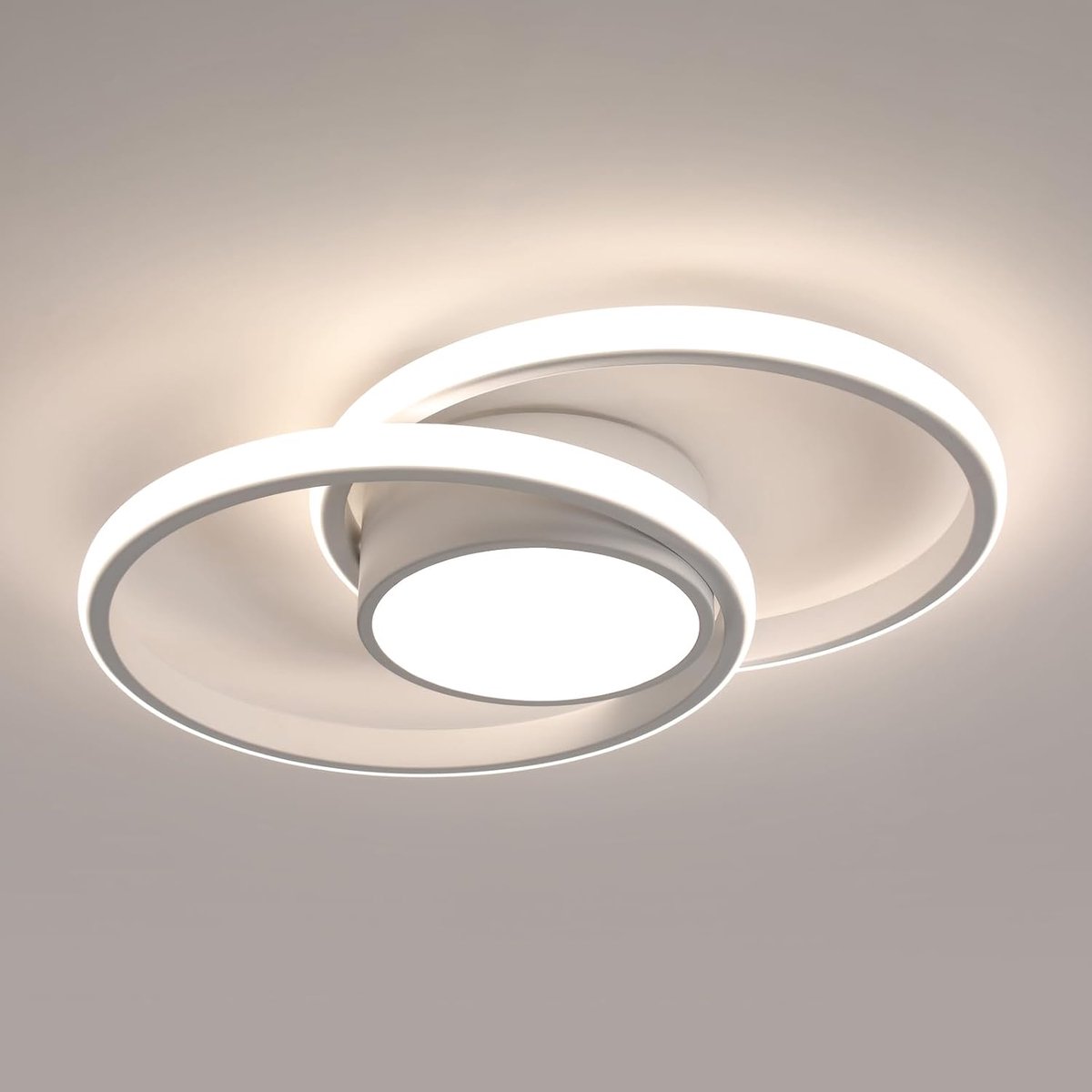SnelShoppen - Moderne LED Plafondlamp 42W Ronde Lamp Ø40 cm Natuurlijk Licht 4500K Voor Slaapkamer Badkamer Keuken Balkon Verlichting