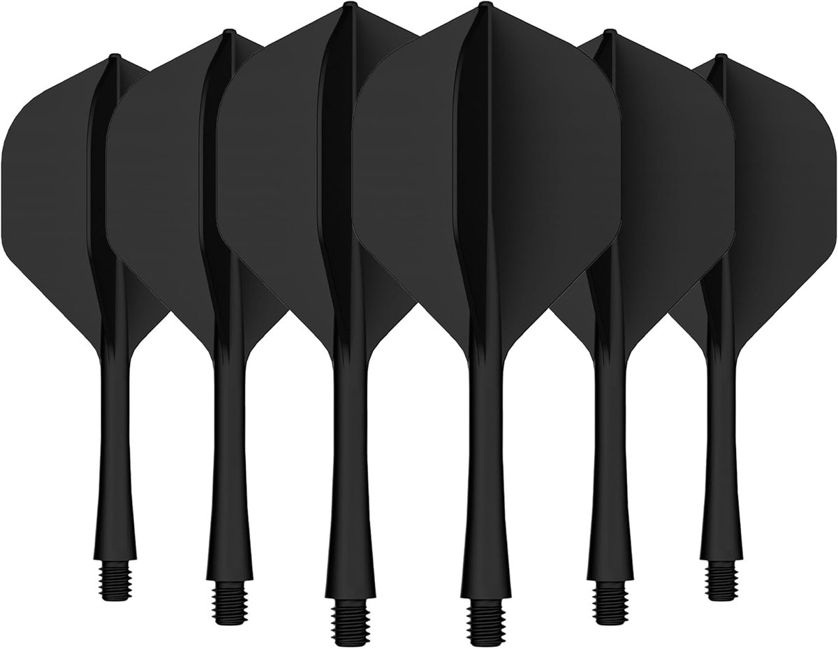 SnelShoppen - Geïntegreerde Dart Flights & Schachten 6 Pack - Duurzaam en Precisie Design - 2BA Schroefdraad - Ideaal voor Wedstrijden en Feestjes