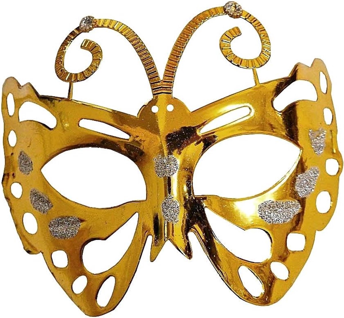 SnelShoppen - Venetiaans Masker Goud - Kleurrijk Vlinder Kostuum voor Vrouwen en Meisjes - Perfect voor Carnaval, Halloween, Cosplay en Feestjes - Cad