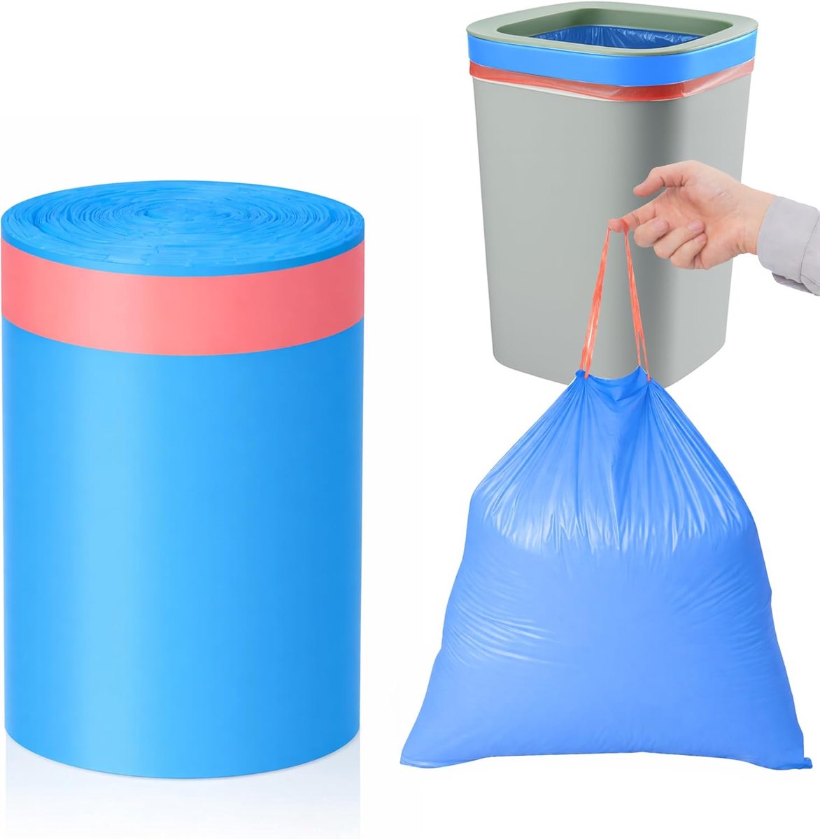 SnelShoppen - 30 Liter Extra Sterke Vuilniszakken voor Zwaar Gebruik - Duurzaam Trekkoord - Lekvrij en Geurwerend - Ideaal voor Huishoudelijk en Comme