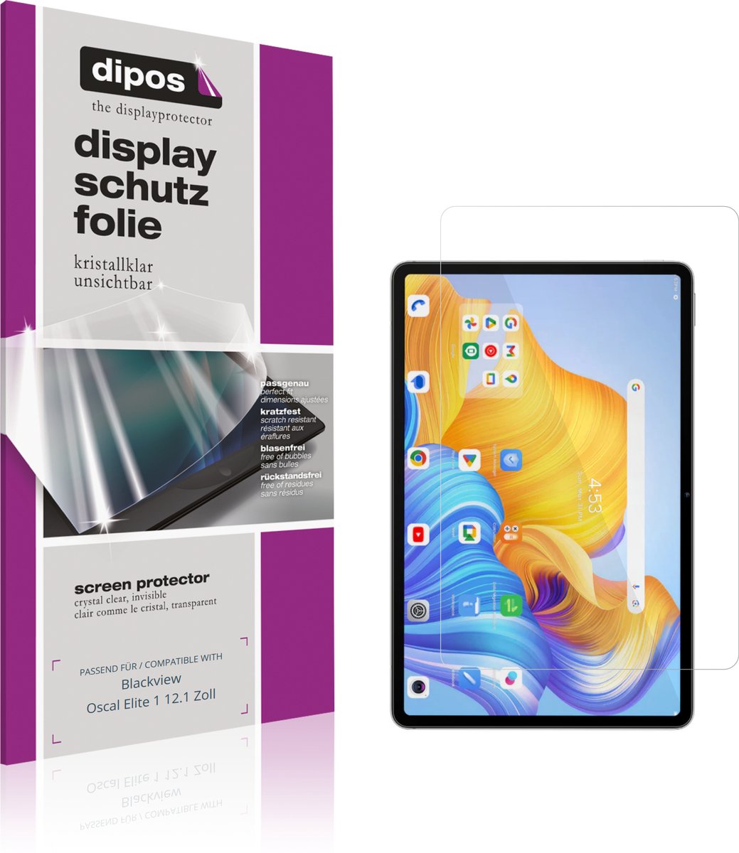 dipos – 2x Beschermfolie geschikt voor Blackview Oscal Elite 1 12.1 Zoll | Krasbestendige & heldere Screenprotector Ultra-Thin