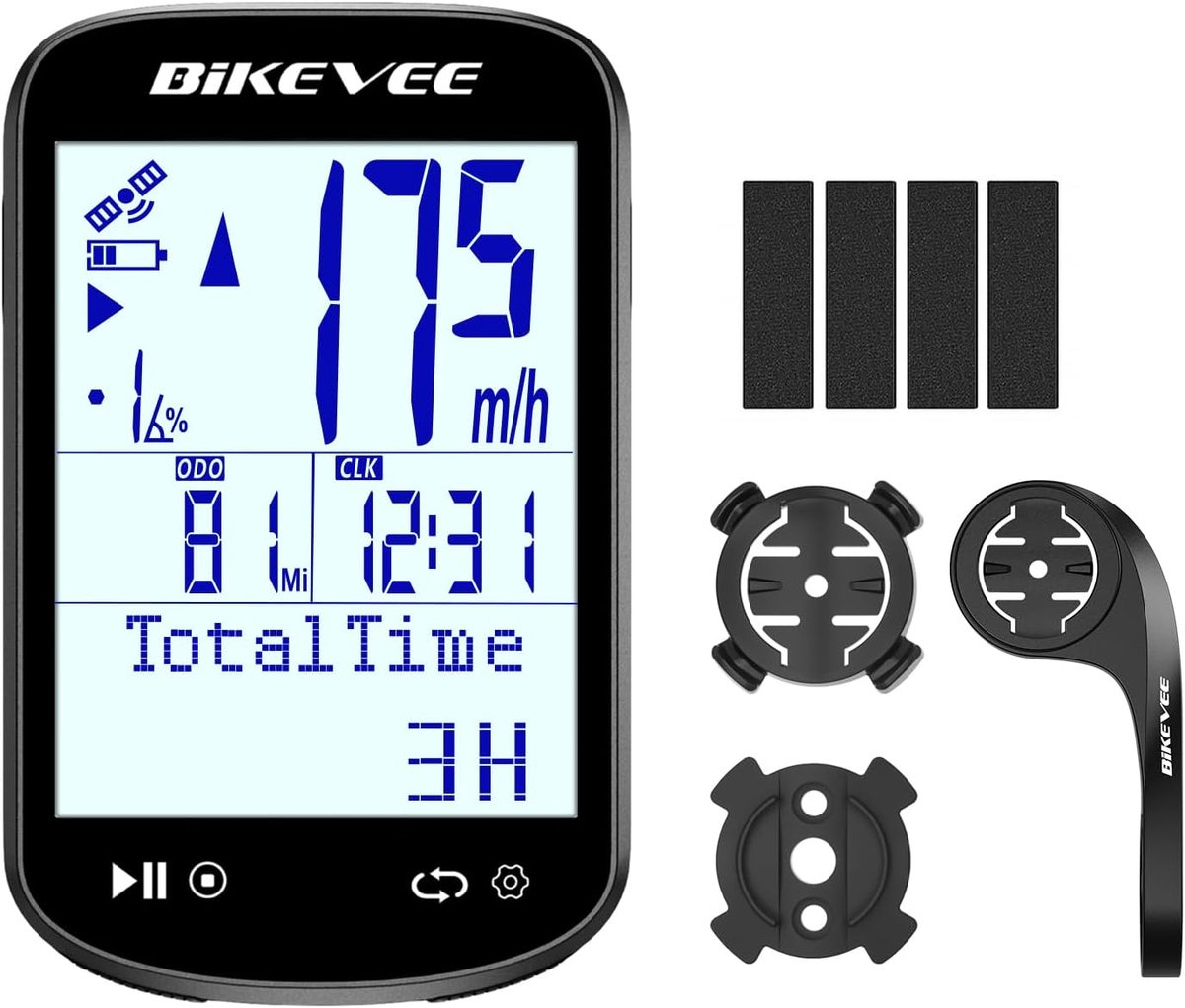 Thijox - Draadloze GPS Fietscomputer met ANT+ en Bluetooth, 2.6'' Glazen Display, 50U Accu, Snelheid, Afstand, Hartslag, Cadence, Power - Voor Ambitie
