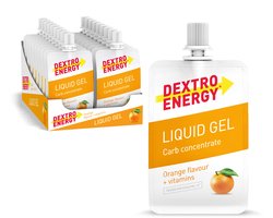Dextro Energy Liquid Energy Gel - Sinaasappel + Vitamine B - Sportgel - Energie Gel - 18 x 60 gram