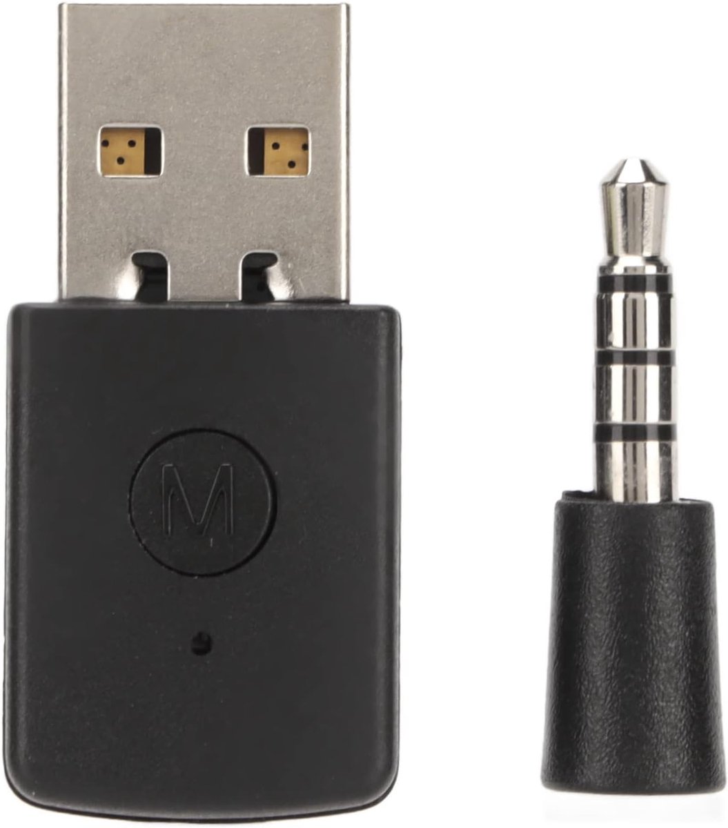 SnelShoppen - Bluetooth Adapter - Draadloze USB Bluetooth Dongle Ontvanger en Zender - 10m Bereik - Compatibel met Hoofdtelefoons en Controllers - Per