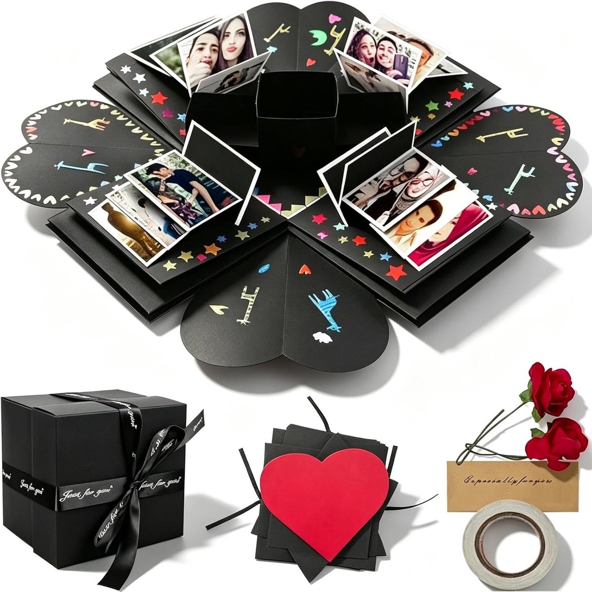 SnelShoppen - MeoZynxadril Surprise Box, Creatieve DIY Verrassingsdoos, Handgemaakte Foto Album, Scrapbooking Gift Box voor Liefde, Vrienden, Feest, V