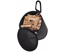 Pro Plus Wasknijperzak met karabijnhaak - 12 x 17 cm - voor drooglijn - opbergtas wasknijpers