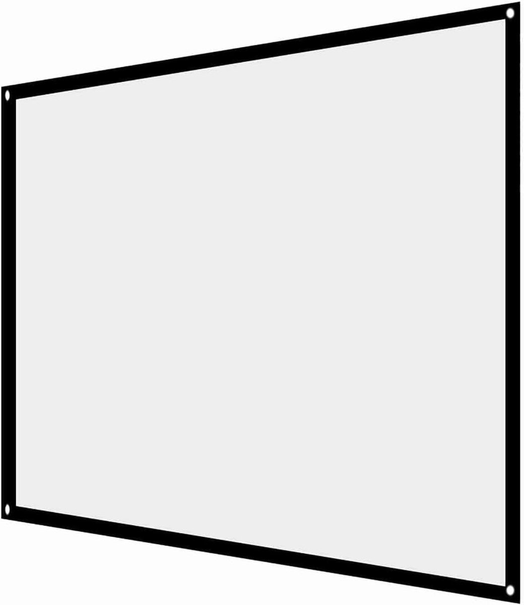 Projectiescherm Opvouwbaar - Projectorgordijn Draagbaar - Buitenfilm Kijken - Kreukvrij Polyester - 60 inch - Wit