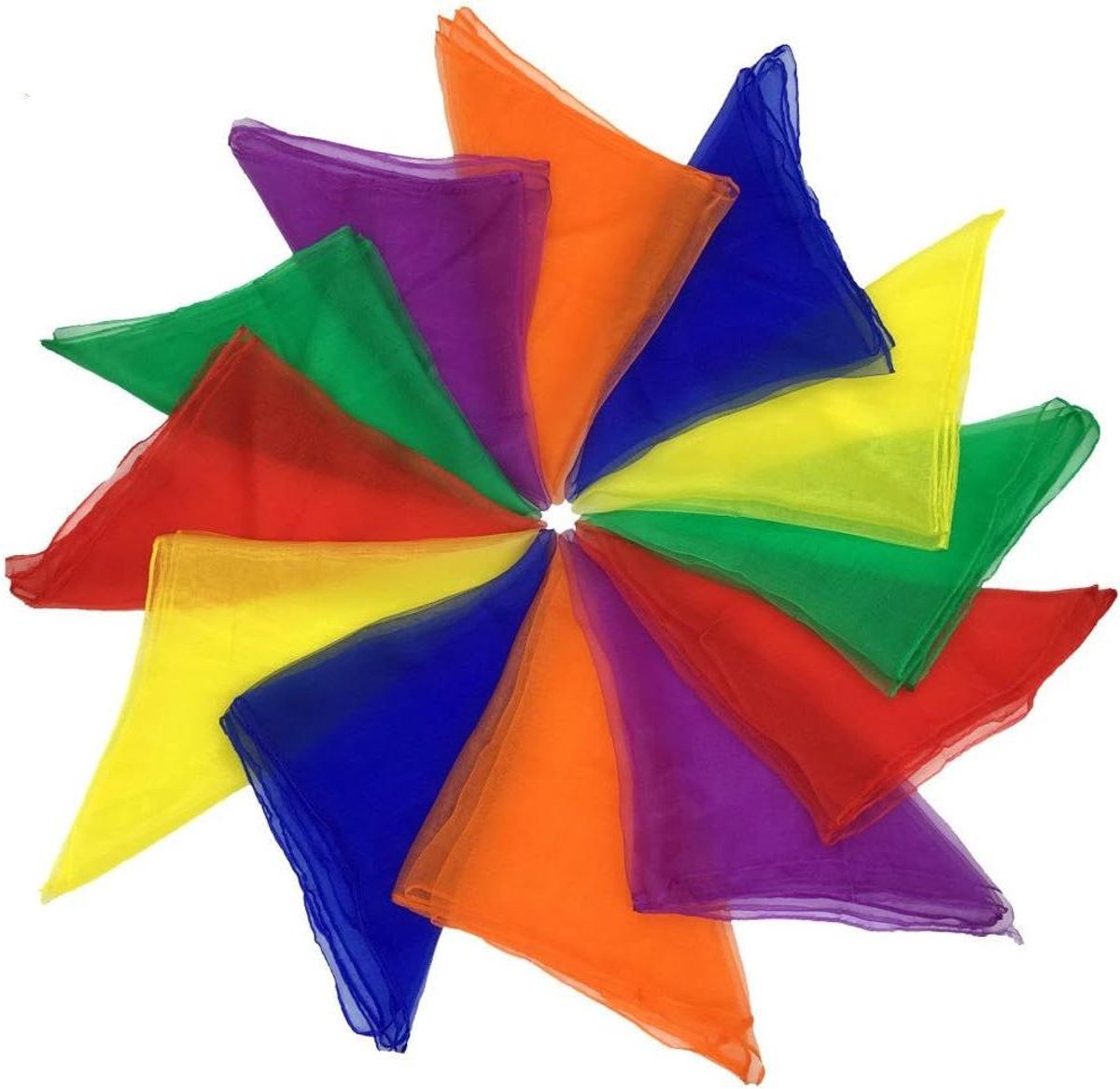 Dans Sjaals - Muziek Sjaals - Kinder Beweging - Zachte Zijde - 12 Stuks - Multicolor