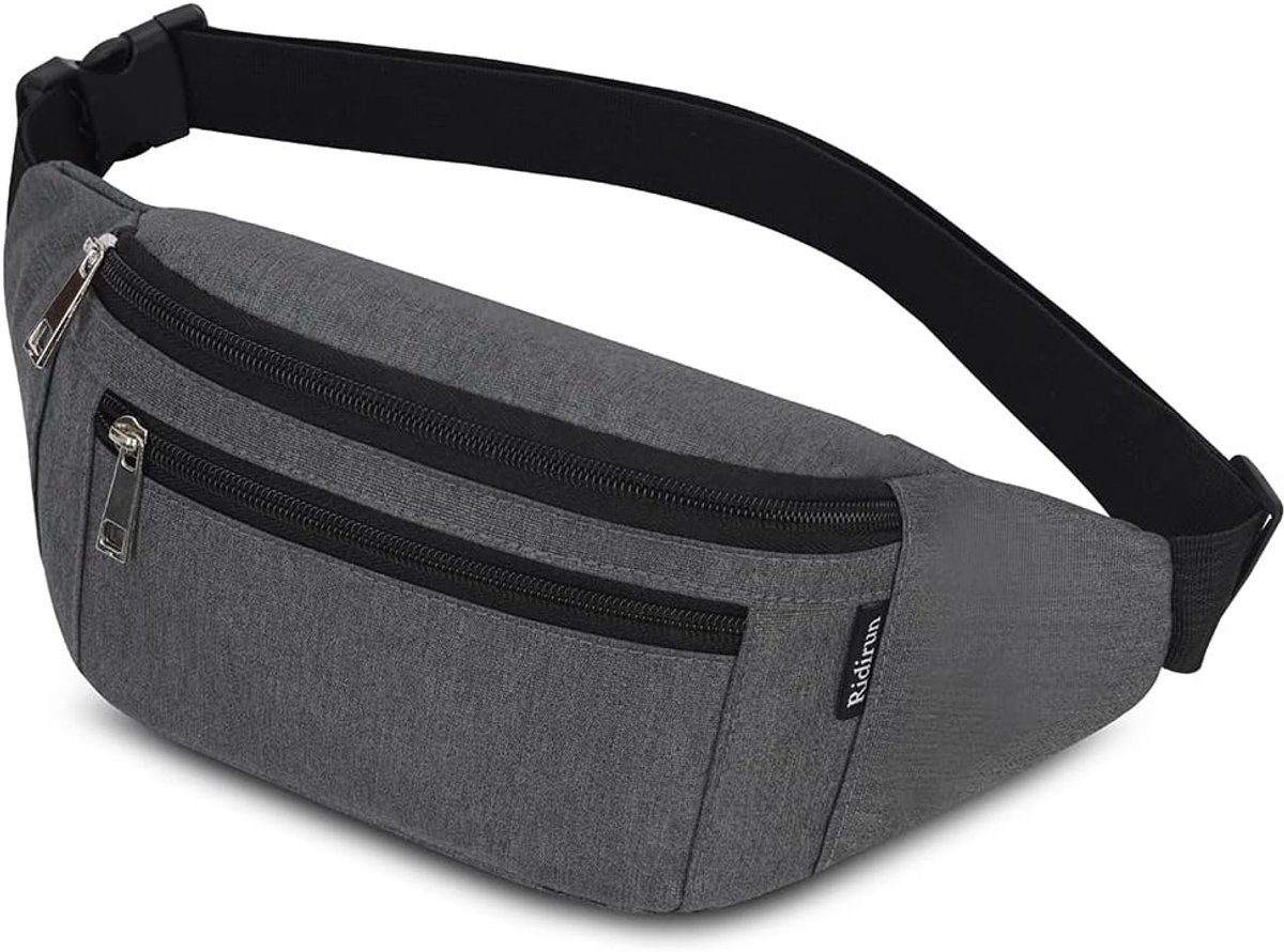 SnelShoppen - Heuptas Sport voor Dames en Heren, Waterdicht, Grote Mobiele Telefoontas, Doggy Bag, Outdoor, Schoudertas voor Camping, Wandelen, Fietse
