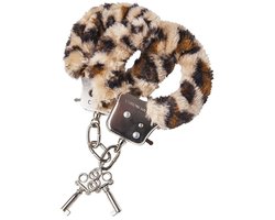 Handboeien pluche - Fluffy handboeien - Hand cuffs - Roleplay - Erotische speeltjes - Seksspeeltje - Vastbinden - Erotiek - Inclusief 2 sleuteltjes - Panterprint - Jonyx