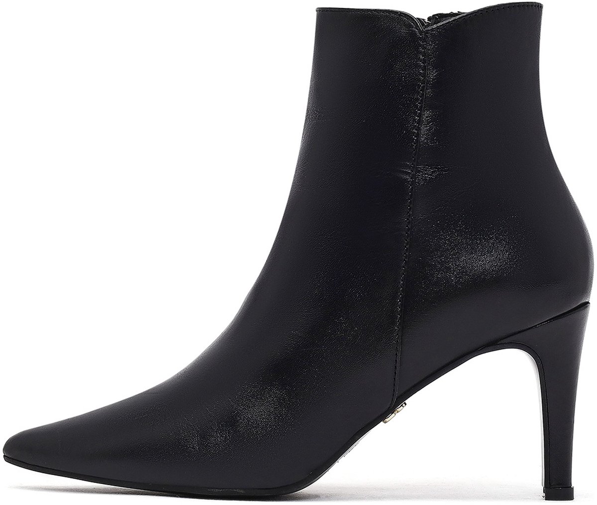 DERIMOD Heeled Ankle Boots Leather Ankle Heeled Boots