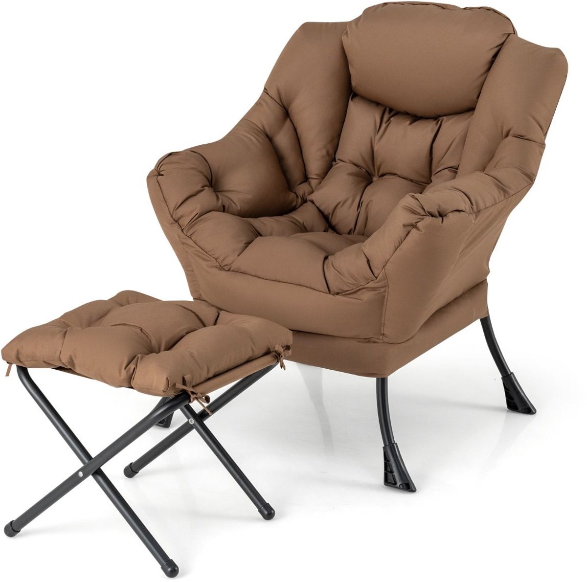 SureDeal® - Fauteuil - Kruk Relaxstoel - Armleuningen - Voetensteun Loungestoel Televisies