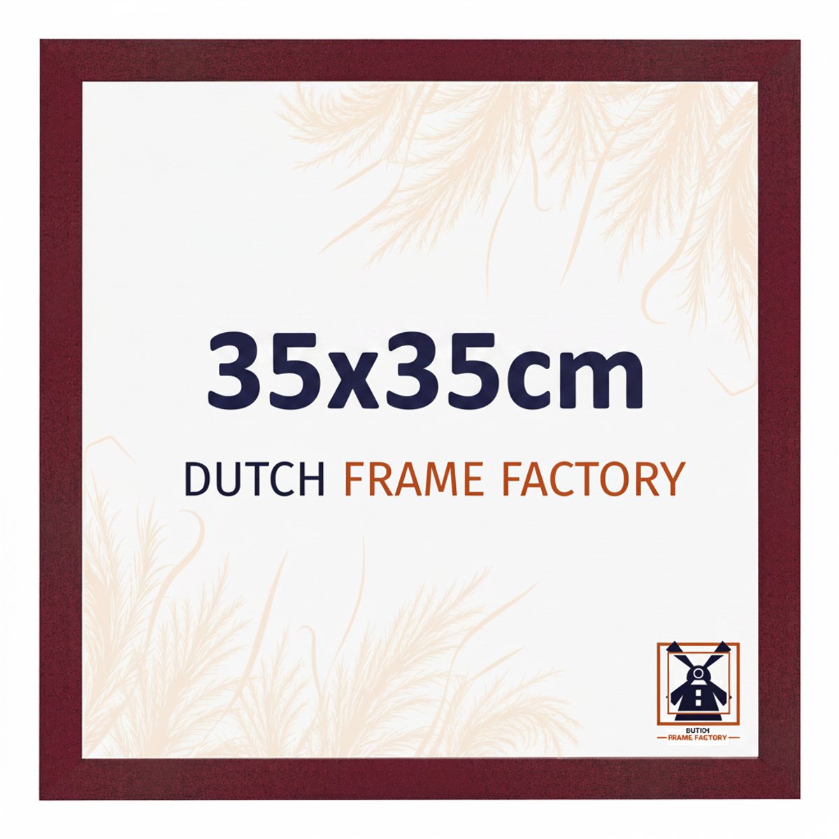 Fotolijst 35x35 cm - MDF - Wijnrood Geveegd - Benno