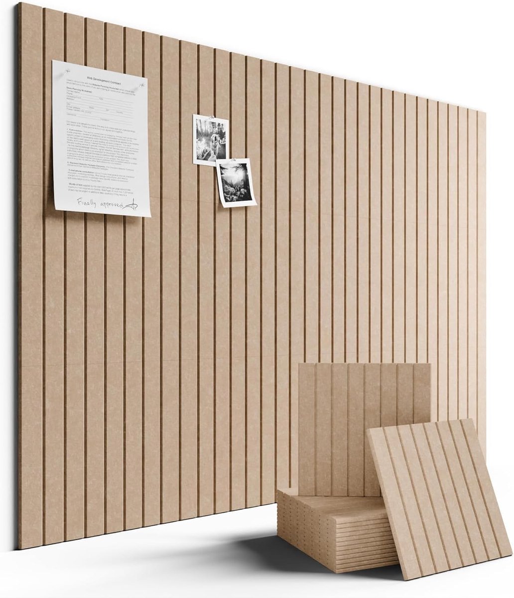 Decoratief viltbord - Groot prikbord - prikbord - decoratief vilten prikbord - opvouwbaar fotodisplaybord - pvouwbaar displaybord met plakband voor het opplakken van foto's, fotobord voor school, thuis, keuken, kantoorwanden - Donker camel - 30x60cm