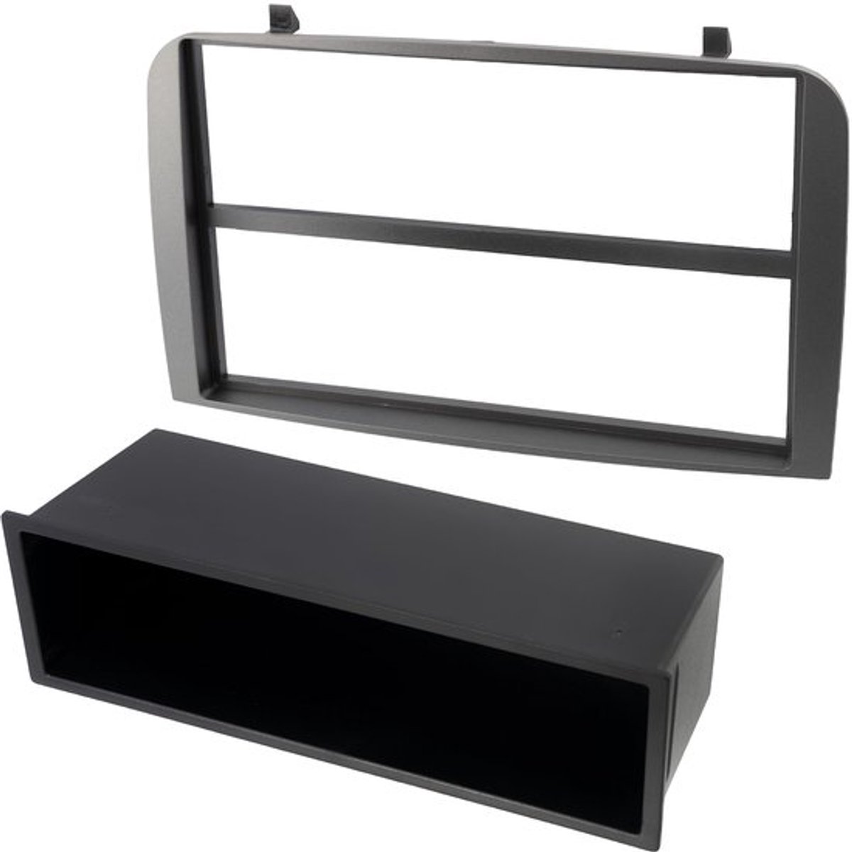 C11549 Frame/frontplaat/2 ISOadapter voor autoradio kunststof lijst/ geschikt compatibel met Alfa Romeo 147 2005+, GT 2005+