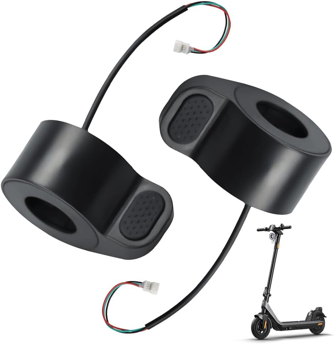 SnelShoppen - Pack van 2 Elektrische Scooter Throttle Levers - Waterdicht, Antislip, Hooggevoelig, Duurzaam ABS & Aluminium - Voor Xiaomi M365 - Zwart