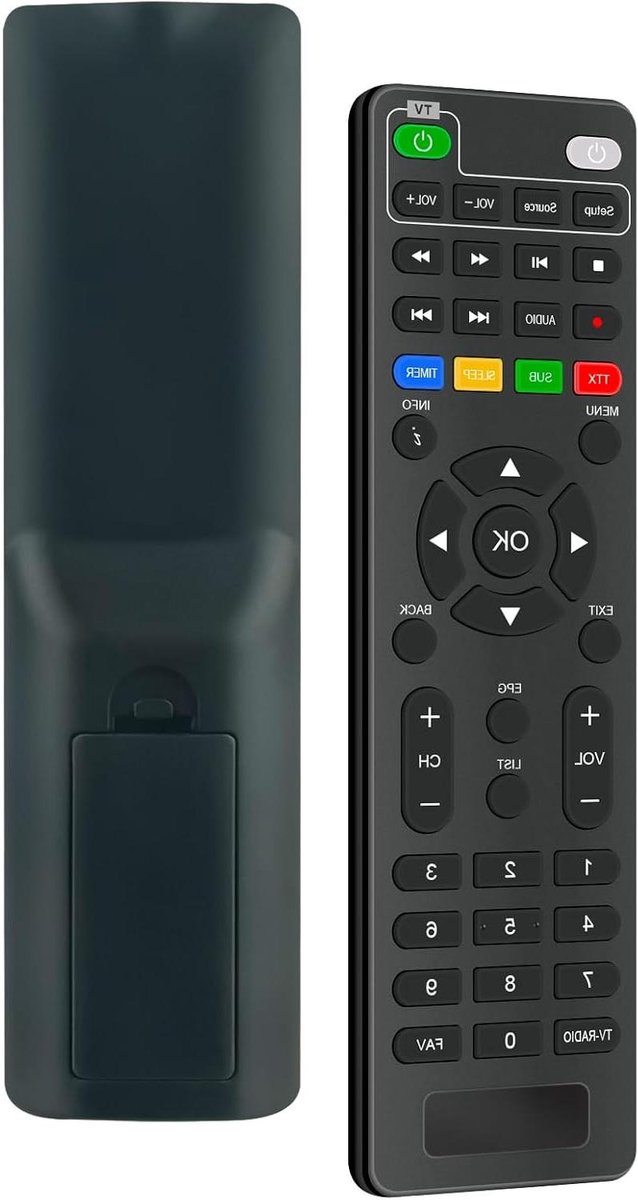 Vervangende Afstandsbediening - Universele Controller - Satelliet Ontvanger - Direct Gebruik - 10 Meter Bereik - Zwart