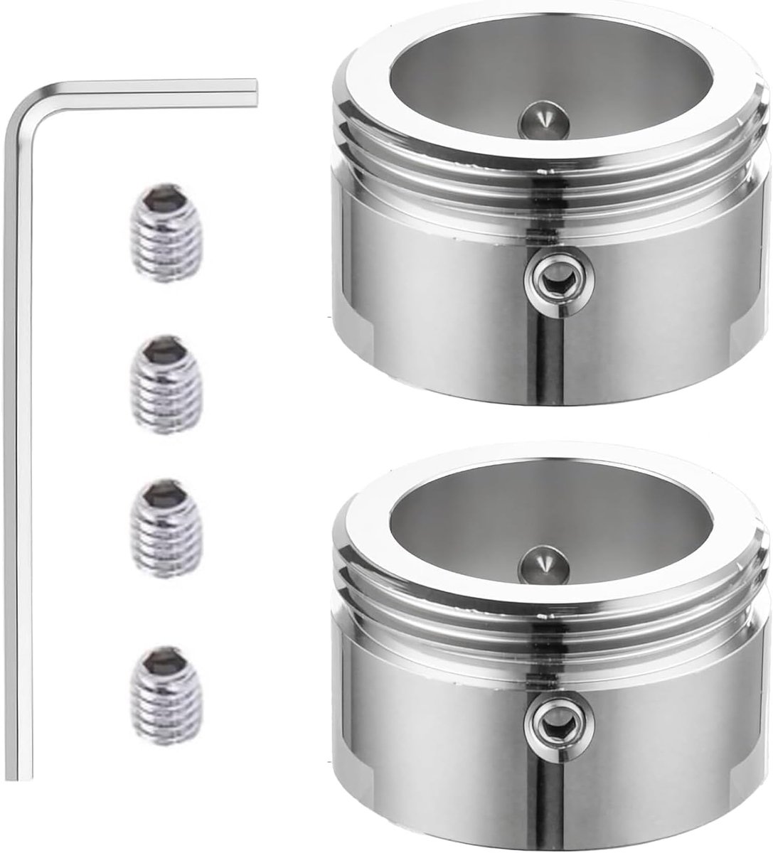 Thijox - 2 stuks Radiatorthermostaatadapter M30 x 1,5 - Roestvrij Staal 304 - Verwarmingsventiel Adapter voor RA/RAV/RAVL - Inclusief Zeskantsleutel e
