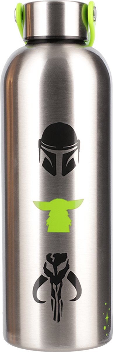 Star Wars Mandalorian & Grogu Waterfles – 500 ml RVS Isolatiefles met Draaglus – Paladone