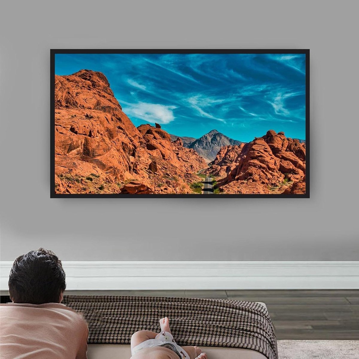 Projectiescherm - Groot scherm - Film kijken - Aluminium frame - 110 inch - Wit
