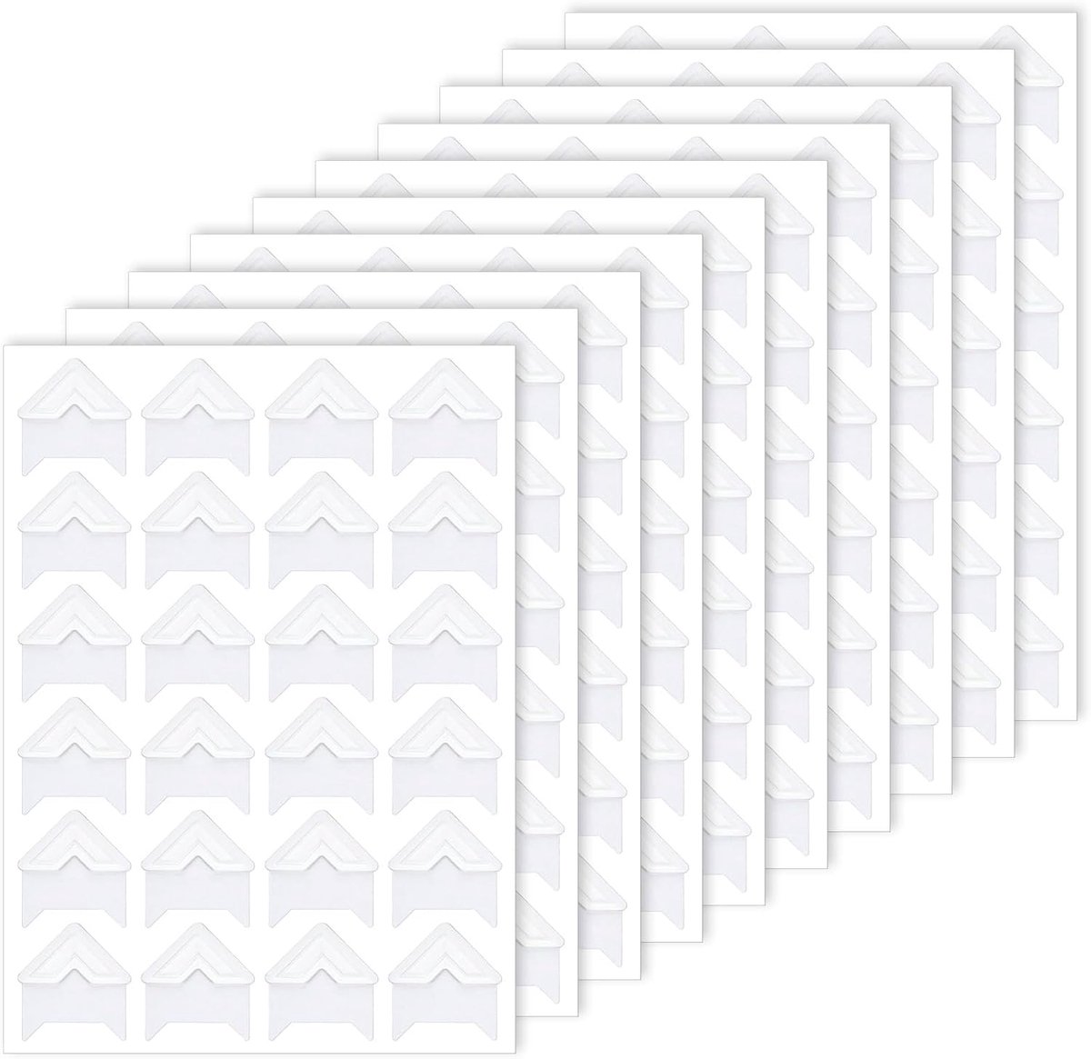 SnelShoppen - 240 Stuks Zelfklevende Fotohoeken voor Fotoalbum - Decoratieve Scrapbooking Hoeken - Hoogwaardig Papier - Wit - Ideaal voor DIY Projecte