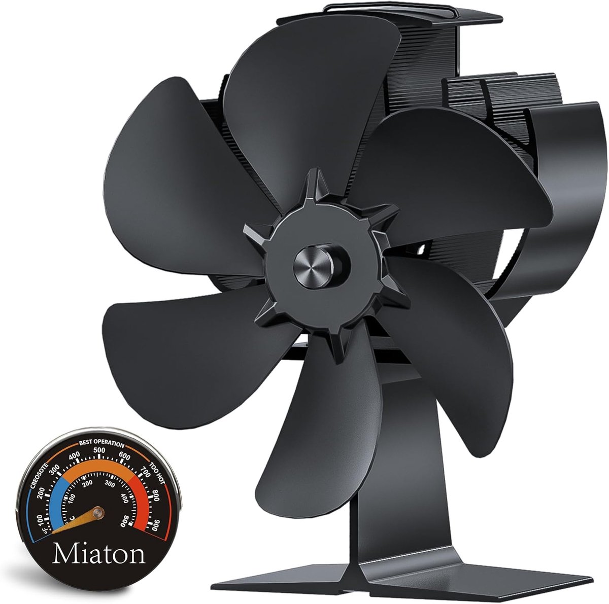 SnelShoppen - Kachelventilator voor Open Haard en Kachels - Thermische Ventilator - Fluisterstil - Circulatie van Warme Lucht - Energiezuinig en Stroo