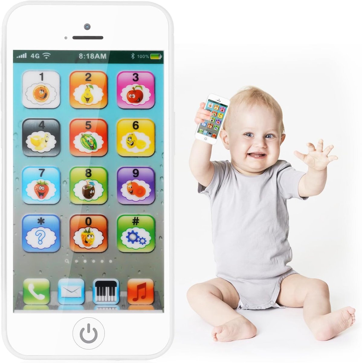 SnelShoppen - Aolso Baby Phone Toys, Muziek Mobiele Telefoon, Nep Telefoon Speelgoed voor Jongens en Meisjes, Baby Speelgoed Cadeaus, Kinderen Leer Mo