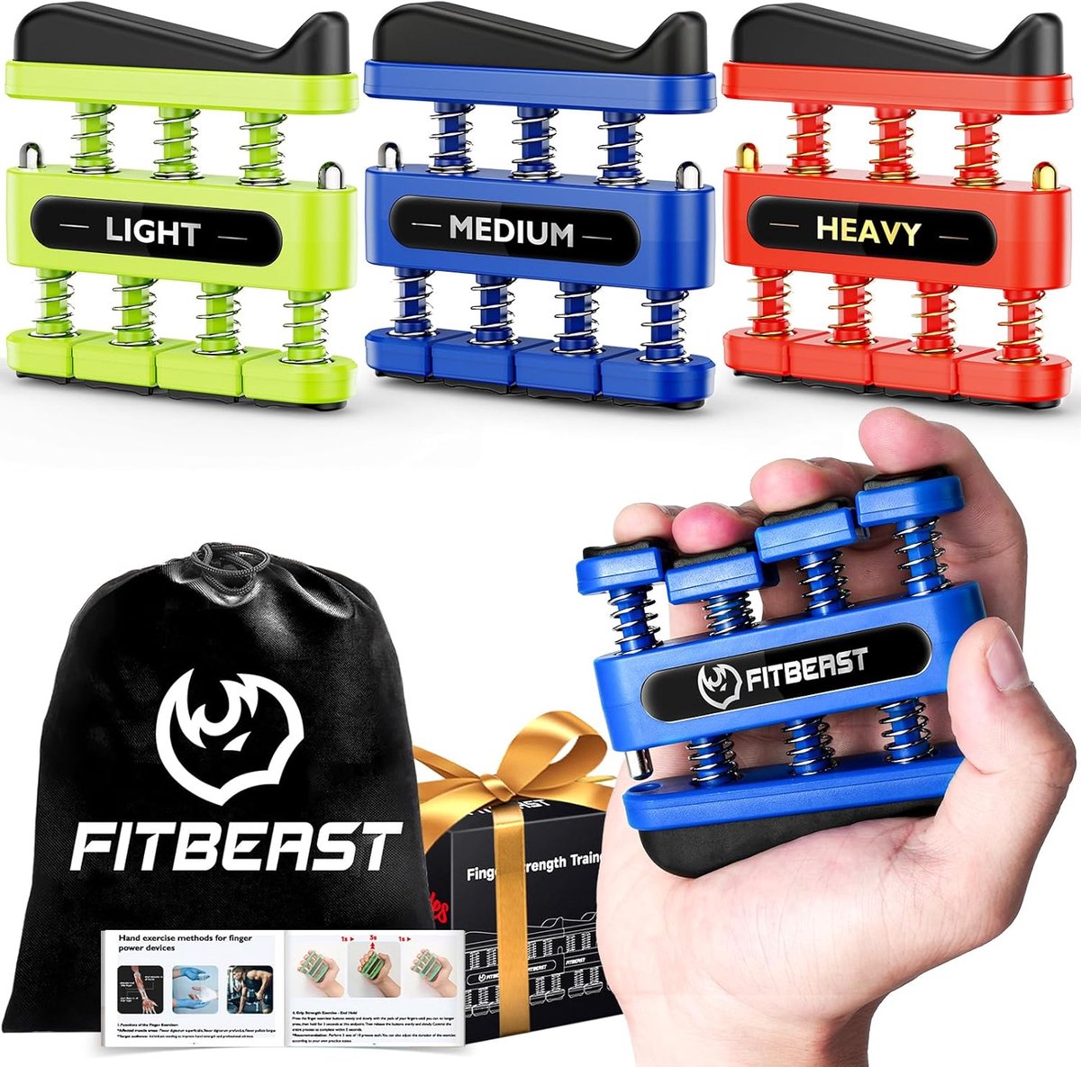 Thijox - Vingerversterker, Handoefenaar voor Kracht en Behendigheid in Vingers, Handen en Onderarmen - Grip Krachttrainer voor Muzikanten en Klimmers,