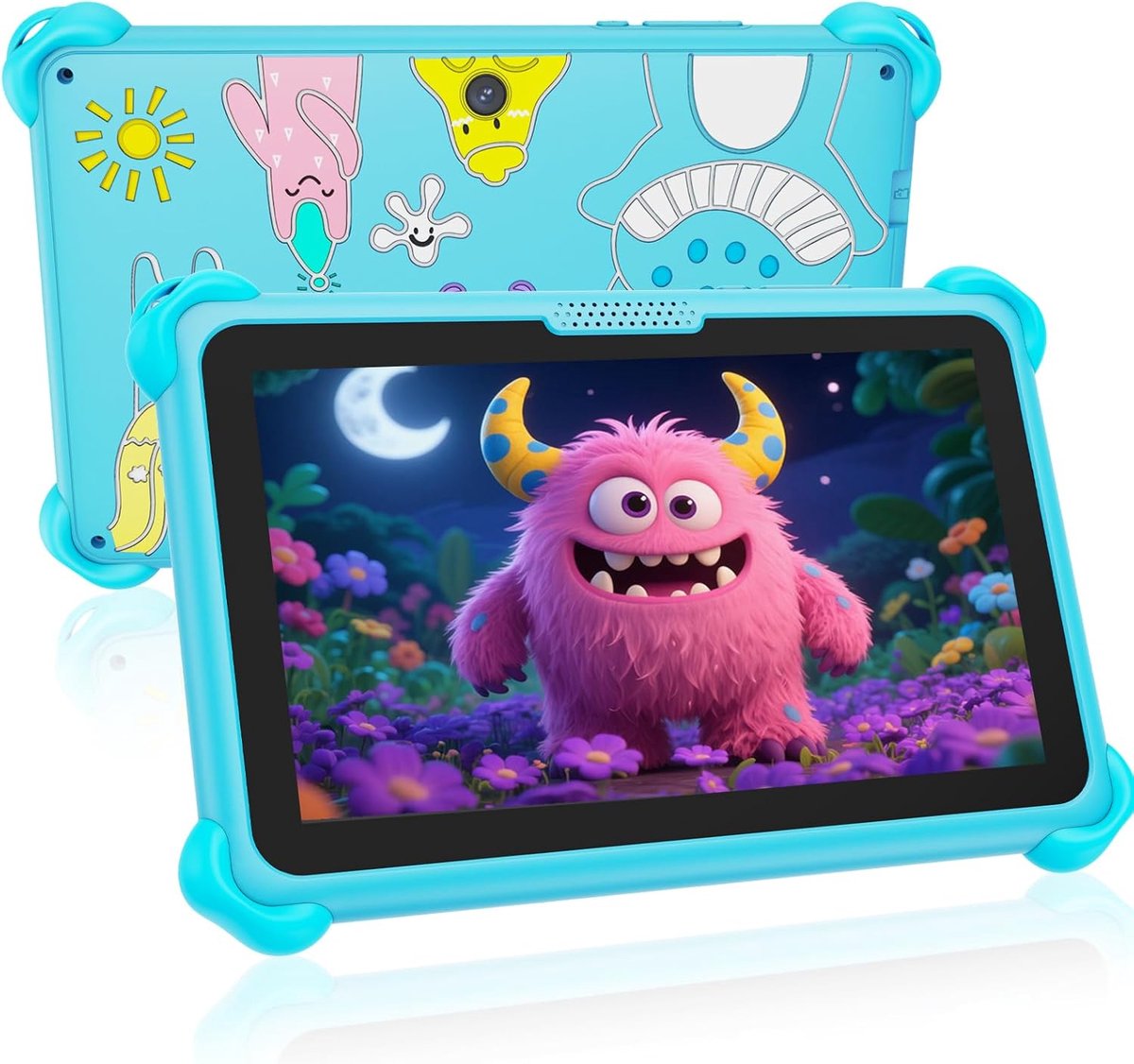 SnelShoppen - Kids Tablet 7 Inch Android Tablet voor Kinderen met 32GB Geheugen, WiFi, Ouderlijk Toezicht en Geïnstalleerde Leer-Apps voor Jongens en