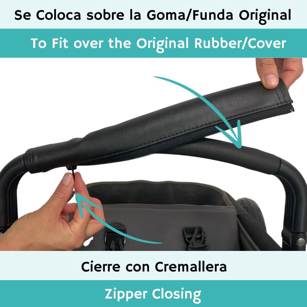 SnelShoppen - Synthetic Leather Beschermhoezen voor Bugaboo Cameleon 3 - Perfecte Pasvorm - Anti-Kras en UV Bescherming - 3 Stuks - Stijlvolle Upgrade thumbnail 4