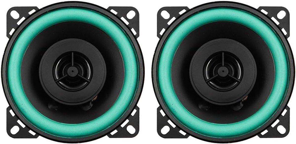 SnelShoppen - 2 Stuks 4 Inch Auto Speakers - 40W Coaxiale HiFi Speakers - Volledige Frequentie - Verbeterde Geluidskwaliteit - Perfect voor Auto Audio