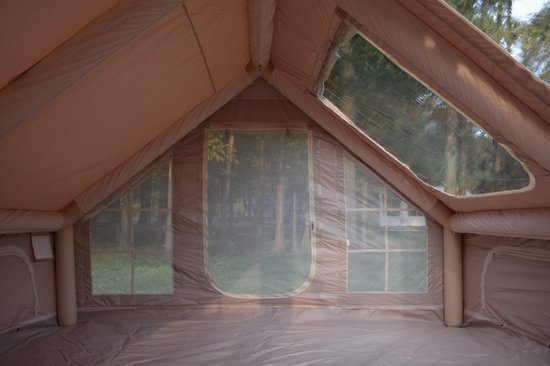 FloraGrace Tent - Opblaasbaar Gezinstent 400 x 300 x 200 cm - Polyester - Beige - Voor Kamperen Met 7 Tot 8 Personen - Waterdicht — afbeelding 2
